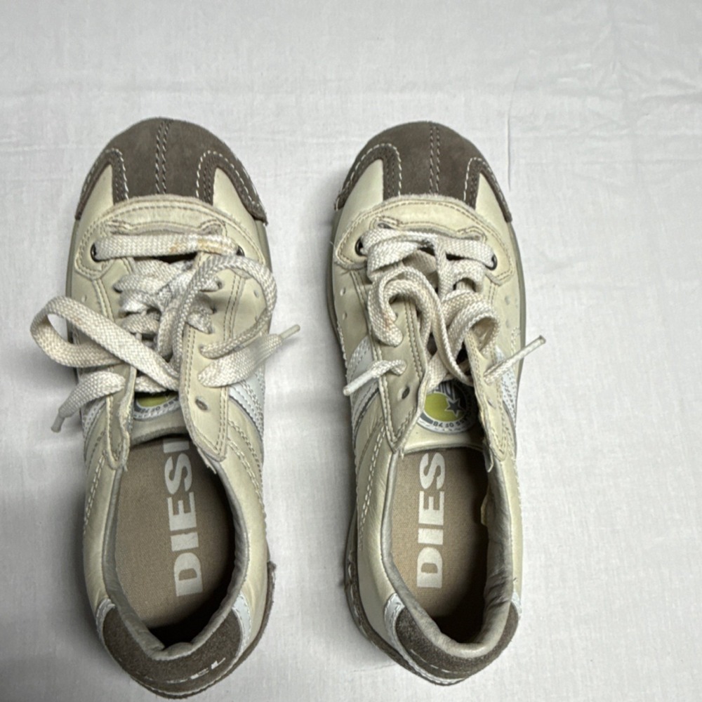 Diesel Hawley women’s Sneakers Beige Brown Leather Colorblock Low Top